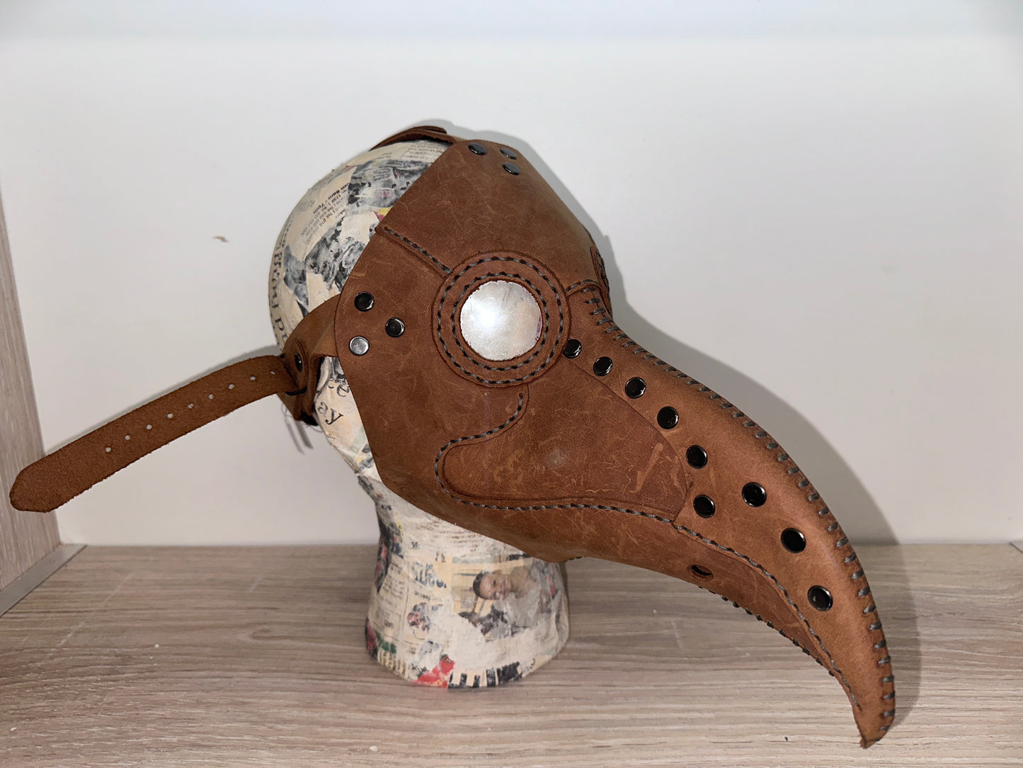 Handmade Leather Plague Mask