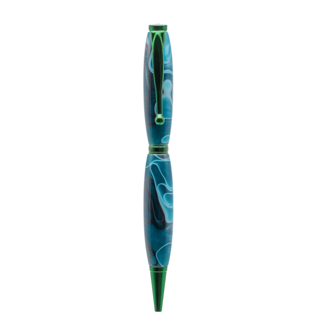 Turquoise Artisan Acrylic Pen, Handcrafted with Precision